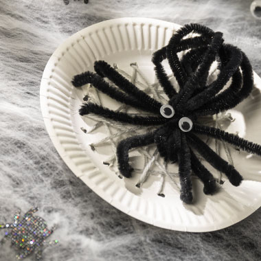 Aranha e a sua teia de Halloween