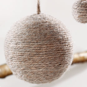 Bolas de Natal de lã